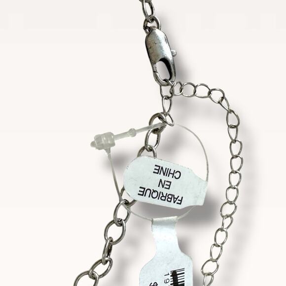 Free People Bohemian Chunky Agnes Choker Silver Pink Beach Boho NWT HTF Layering - Picture 11 of 14